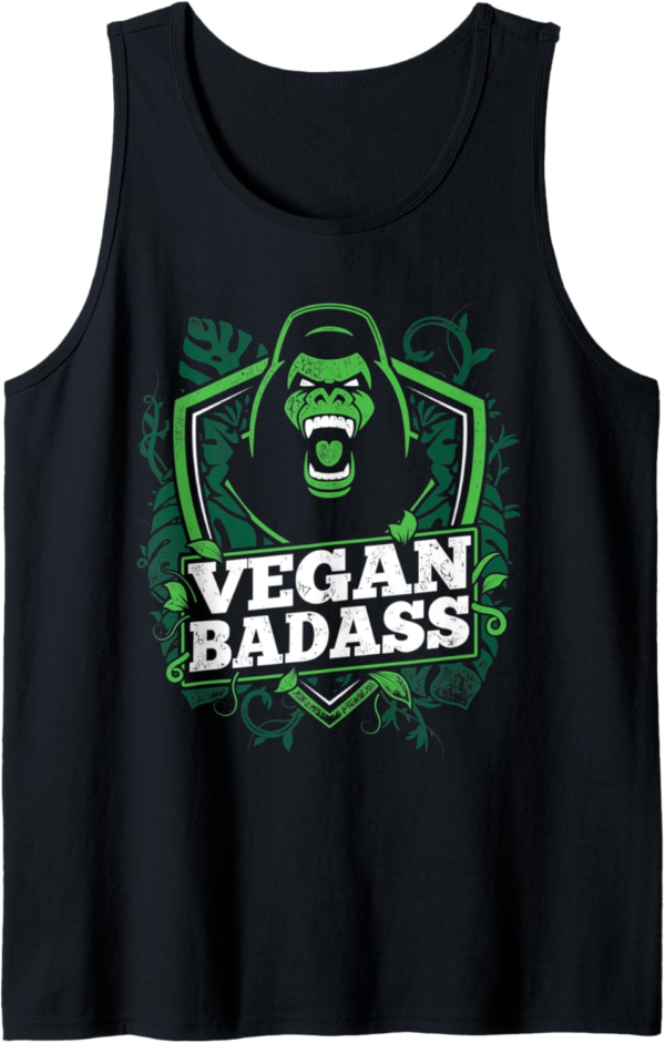 Vegan BadAss Fitness Gorilla BodyBuilding Beast Tank Top - Image 2